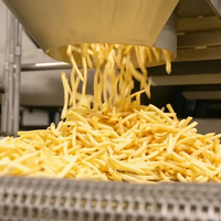 Ligne de production de frites entièrement automatique, machine industrielle de fabrication de frites surgelées avec friture, assaisonnement et emballage