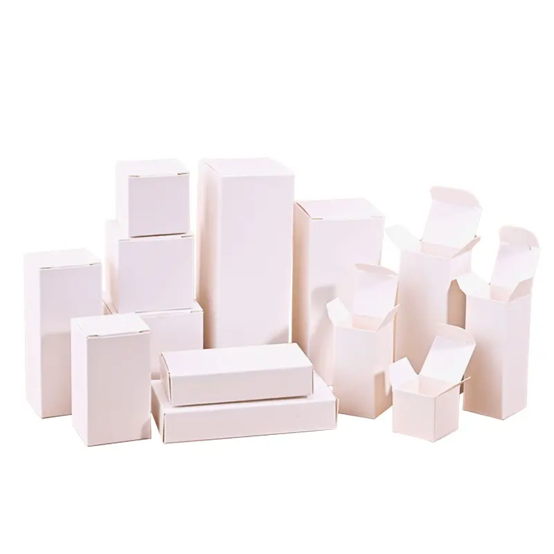 2023 sıcak satış toplu dikdörtgen beyaz ambalaj karton kutuları noel hediyesi kutu