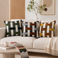 Tissu d'ameublement jacquard à carreaux sur mesure, poids lourd, 100% polyester, tissu de rembourrage pour canapé moderne