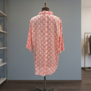 <b>Women</b>’s Printed Cotton Shirt <b>Dress</b> – Casual Loose Fit Midi <b>Dress</b> With Back Detailing - Product Image 4