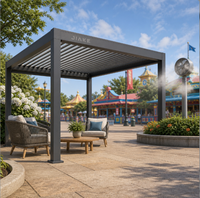 Jiake 6063-T5 Aluminium-Pergola mit Motorisiertem Lamellendach für Vergnügungsparks, Plätze, Terrassen, Außenbereiche, Pavillons und Terrassenüberdachungen