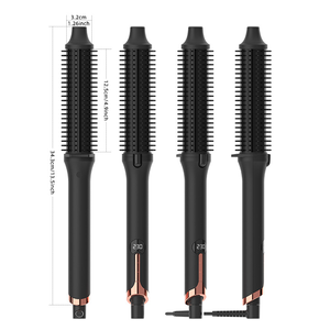 Ferro arricciacapelli in ceramica da 1.25 pollici con rullo riscaldante elettrico LCD spazzola termica per raddrizzare e arricciare - Product Image 2