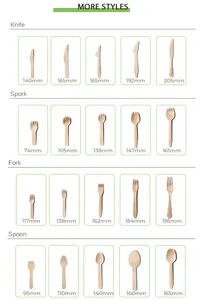 Disposable Party Use Wooden Fork Wood Cutlery Eco Friendly 160mm Wooden Cutlery Spoon Fork For Restaurant