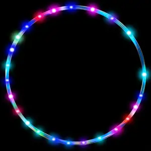 Nouvelle version mise à niveau produits innovants 2021 lumière LED anneau et cerceau de hula coloré lumineux pour la danse et la scène