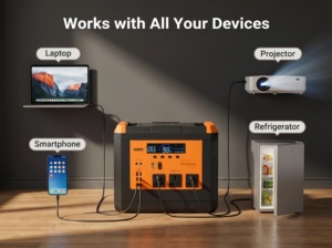 Nueva Estación de Energía Portátil para Exteriores de 300W con Batería de Iones de Litio y Energía Solar, Modelo <span class=keywords><strong>A3B</strong></span> - Product Image 4