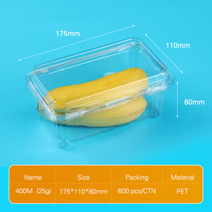Contenedor de frutas Bandeja de fondo plano de color Caja de plástico descubierta PET Uso comercial Solo acepta cantidades de 40HQ - Product Image 3