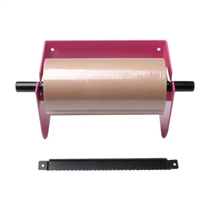  Paper Roll Dispenser and Cutter - Long 24 Roll Paper Holder -  Great Butcher Paper Dispenser, Wrapping Paper Cutter, Craft Paper Holder or  Vinyl Roll Holder - Wall Mountable : Office Products