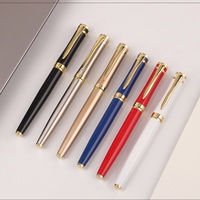 Logo personnalisé gravé ensemble de stylos promotionnels stylo à bille bleu stylo à bille noir de luxe avec boîte