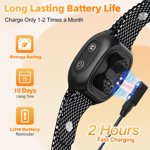 Collar de perro recargable de alta calidad, pantalla <span class=keywords><strong>LCD</strong></span> inteligente, 3 modos, descarga eléctrica, tapón de ladridos efectivo, Control antiladridos para mascotas - Product Image 5