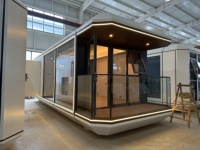 Nouvelle conception de maisons préfabriquées extensibles, cabine en forme de capsule spatiale, hôtel mobile, logement miniature de luxe