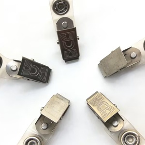 Clip de suspension pour badge en crocodile, modèle 2026, le plus vendu, avec sangle renforcée pour porte-badge d'identification, clip de badge de bureau en PVC et métal - Product Image 3