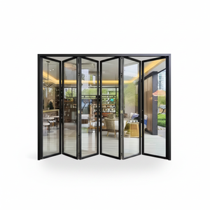 <span class=keywords><strong>Porte</strong></span> accordéon en aluminium, verre et acier Eloyd, <span class=keywords><strong>porte</strong></span> patio pliante, économie d'énergie, design pliable pour villas, extérieurs, hôtels, pour l'extérieur - Product Image 1