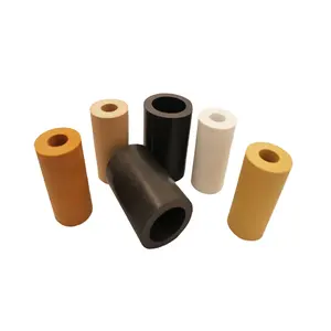 Accesorios de tubería de PTFE rellenos de carbono industrial de color personalizado de fabricante tubo de PTFE de bronce