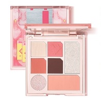 7 couleurs ombre à paupières plaque poudre plaque mat terre couleur maquillage fard à paupières apprêt maquillage Palette gris haute brillance Blush Flash