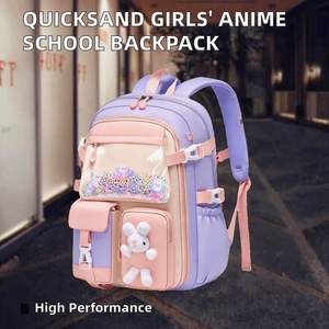 Disegno speciale sabbie mobili primarie ragazze frigorifero scuola zaino carino <span class=keywords><strong>Anime</strong></span> ragazza modello per bambini cartone animato borsa frigorifero - Product Image 2