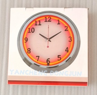Jam dinding lampu neon 18 inci lampu neon tunggal.