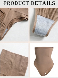 Culotte gainante taille haute sans couture pour femme, effet <span class=keywords><strong>ventre</strong></span> <span class=keywords><strong>plat</strong></span>, sous-vêtement amincissant, gaine sculptante - Product Image 4