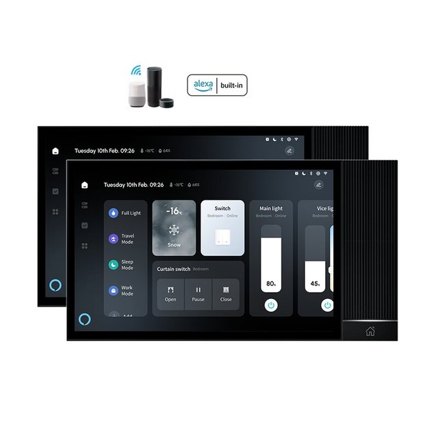 DUOMEI 8 Inch Tuya Smart Control Panel Zigbee Gateway Full House Control Alexa Voice Control Android OS IPS Display for Home Use