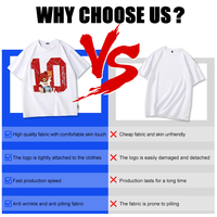 T-shirt pour homme de bonne qualité, 100% coton, style streetwear, coupe ample, épaules tombantes, imprimé pailleté, vintage, logo personnalisé OEM/ODM