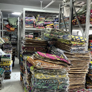 Tissu Jacquard Dobby Organique Respirant à Super Impression, Tissu Africain Wax Batik en Coton Peigné Pur, Tissé Chevron pour Vêtements - Product Image 5