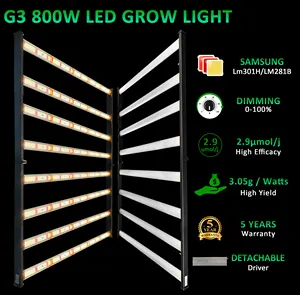 LM301H 1000W 8 Bar 650W Contrôleur étanche Commercial Full Spectrum LED Grow Light Bars Indoor House Professional Plant Use