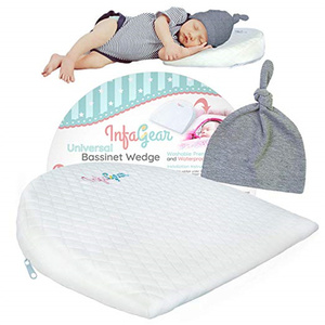 Almohada Suave <span class=keywords><strong>para</strong></span> <span class=keywords><strong>Cuna</strong></span> y Cama de Bebé con Funda de Algodón Orgánico Antibacteriana <span class=keywords><strong>para</strong></span> Soporte Cervical de Recién Nacidos - Product Image 1