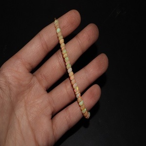 Pulsera de Ópalo Etíope Natural de Calidad AAA+, Pulsera de Ópalo con Cuentas de Piedras Preciosas Lisas, Forma Redonda de 4 mm, Estilo Clásico - Product Image 2