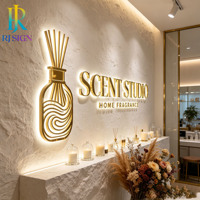 Enseigne publicitaire d'entreprise en acrylique et acier inoxydable, rétroéclairée par LED 3D personnalisée, haute luminosité, étanche pour extérieur, avec logo.
