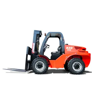 3 ton rough terrain 4WD off road hydraulic transmission diesel forklift H30 with 4500mm 3-mast cheap price