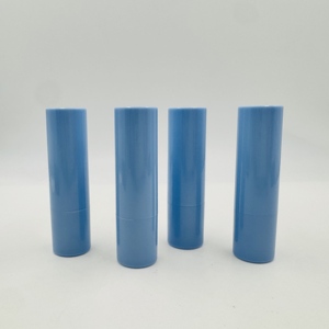 In-stock Light Blue Round Empty <b>Lipstick</b> Tube Custom Logo Plastic Lip Balm Container For Cosmetic Packaging - Product Image 5