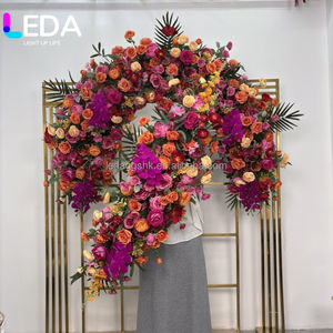 LEDA Fournitures de décoration de mariage, fleurs et plantes, centres de table pour événements de mariage, chemin de table en fleurs artificielles en soie - Product Image 6