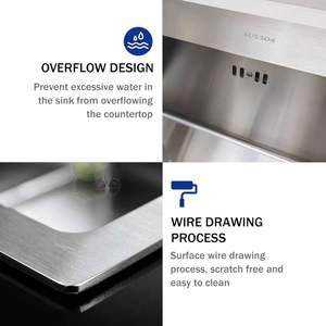 <span class=keywords><strong>Lavabo</strong></span> per Lavanderia in Acciaio Inox Spazzolato, Lavandino da Balcone per Uso Domestico, Grande Dimensione 304 Fatto a Mano con <span class=keywords><strong>Doppio</strong></span> Lavello - Product Image 4