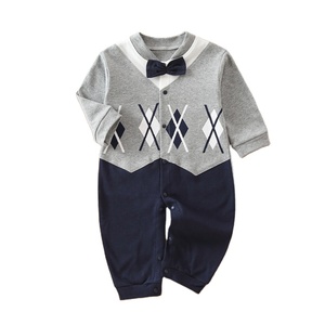Mono de Algodón para Bebé Recién Nacido, Estilo Caballero, Manga Larga, Ropa de Otoño para Niños, en Oferta - Product Image 1