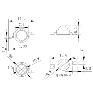 منتج دافئ أبيض 30 مل K <span class=keywords><strong>3</strong></span> فولت 110-130 لومن 1 واط - Product Image 2