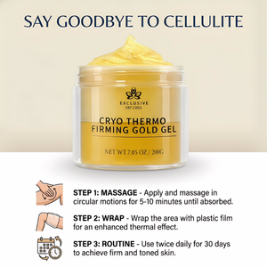 OEM EXPRESSIONS WELLNESS Gel Corps Raffermissant Anti-Cellulite Effet Sudation Doré pour Peau Relâchée, <span class=keywords><strong>Ventre</strong></span> <span class=keywords><strong>Plat</strong></span>, Cuisses, Fesses et Bras - Product Image 2