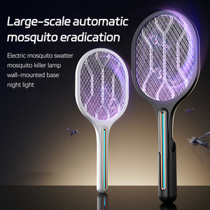 Raquette anti-moustiques électrique rechargeable à poignée, efficace pour tuer les moustiques et les mouches à la maison, directement de l'usine - Product Image 1