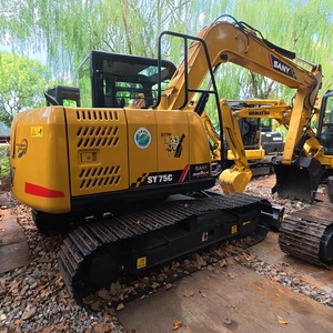 Maquinaria de Construcción Usada con Potente Motor Japonés Original, Excavadora de 7.5 Toneladas, Excavadora de Orugas SANY SY75C - Product Image 1