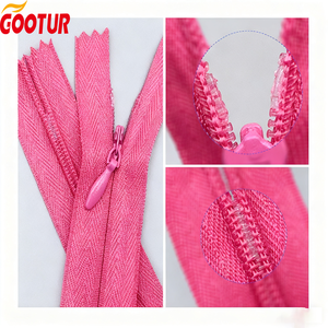 إكسسوارات الملابس 3 #   سحاب نايلون بألوان اختيارية، سحاب دانتيل غير مرئي، سحابات مفتوحة من الجانبين للملابس - Product Image 2