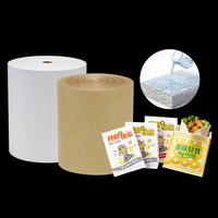 Papier Kraft Blanc Enduit à Base d'Eau, Non Laminé, Double Thermoscellage, Imprimé Flexo, Emballage Écologique pour Barbecue
