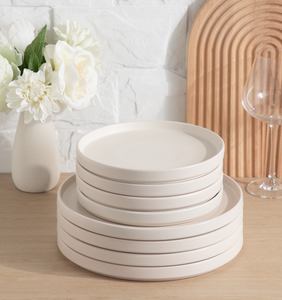 ชุดอาหารเย็นเซรามิกสีครีมสไตล์อินส์, จานชามแก้วสโตนแวร์พร้อมส่ง, สำหรับ 4 ท่าน ใช้ในครัวเรือน, ขายส่ง - Product Image 5