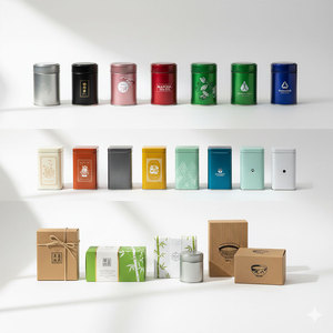 Hộp thiếc đựng trà matcha tròn, kim loại, trống, tùy chỉnh, 30 ~ 50 gram - Product Image 6