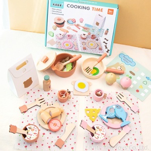 Ensembles de <span class=keywords><strong>cuisine</strong></span> colorés pour tout-petits, jouets <span class=keywords><strong>en</strong></span> bois d'imitation, ensemble de <span class=keywords><strong>cuisine</strong></span> réaliste, casseroles et poêles - Product Image 1