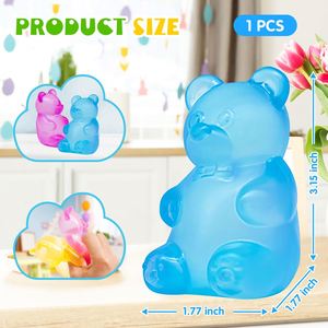 Vente en gros d'ours à presser personnalisés, jouets anti-stress en maltose, avec logo personnalisé imprimé, produits unisexes, ours en sucre transparent - Product Image 3