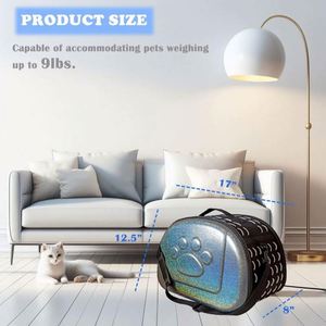 Free Sample Soft Sided <b>Cat</b> Carrier Portable <b>Cat</b> Carried Bag <b>Cage</b> Collapsible Pet Carrier for Kitten Small Dogs Up to 9Lbs - Product Image 2