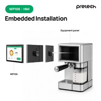 Panneau de commande de machine à café Android 10 pouces avec écran tactile intégré, PoE, RS485 en option, affichage d'appareil intelligent NFC