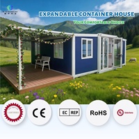 Casa Contenedor Modular Expandible de Doble Ala de Alta Calidad, Montaje Rápido, Impermeable, Resistente al Fuego, para Vivienda, Oficina, Camping, Villa