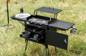 Système de cuisine de camping tout-terrain à double brûleur, table de cuisson pliable pour l'extérieur, vente chaude - Product Image 6