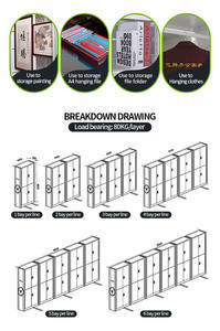 Étagère de rangement coulissante mobile Le musée présente des étagères à livres mobiles - Product Image 2