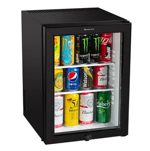 GLASS Door Thermoelectric Refrigerator, Electronic Mini Bar, Heat Pipe Hotel Minibar/fridge