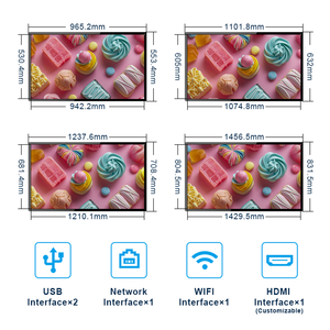 หน้าจอโฆษณาแบบ<span class=keywords><strong>ป</strong></span>รับแต่งได้ขนาด 43 นิ้ว 65 นิ้ว ความละเอียด 4K พร้อมระบบประหยัดพลังงาน สำหรับร้านขายขนม <span class=keywords><strong>ป</strong></span>้ายดิจิทัล และจอแสดงผล - Product Image 4